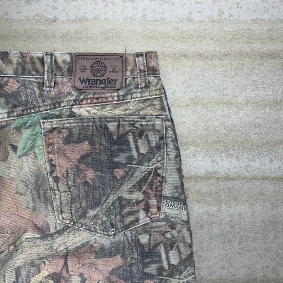 Vintage Wrangler Advantage Hunting Camo Jeans Double Knees Baggy Wide Leg 90s - Picture 3 of 4